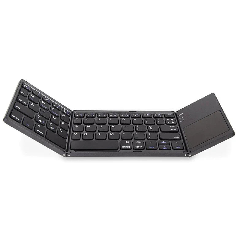 Mini Teclado Portátil Sem Fio Recarregável Dobrável Touchpad Bluetooh